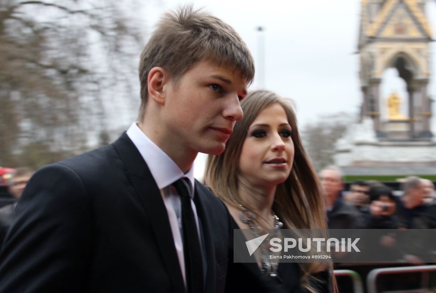 Andrei Arshavin with his wife, Yulia