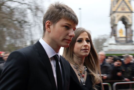 Andrei Arshavin with his wife, Yulia