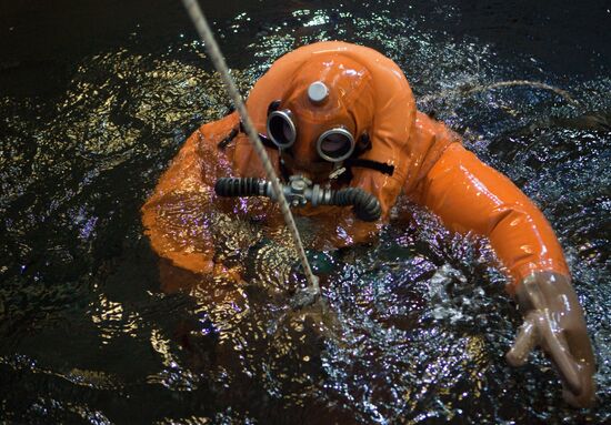 Nuclear submarine crew drills