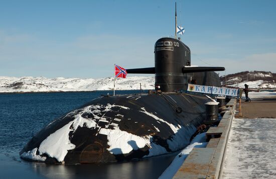Nuclear submarine crew drills