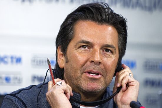 Press conference of singer Thomas Anders