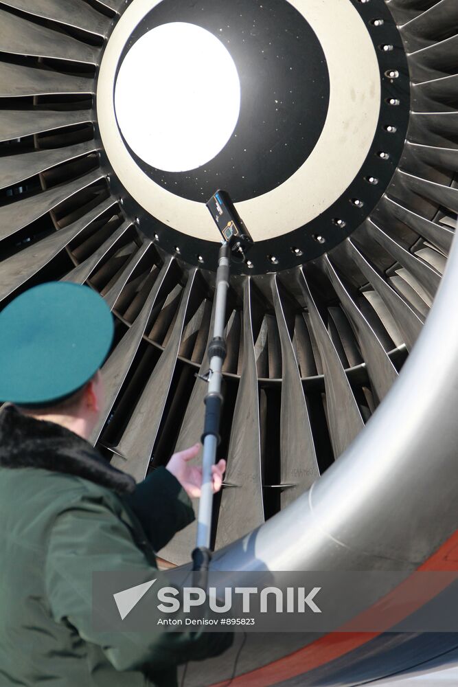 Radiation tests in aircraft and baggage at Sheremetyevo airport