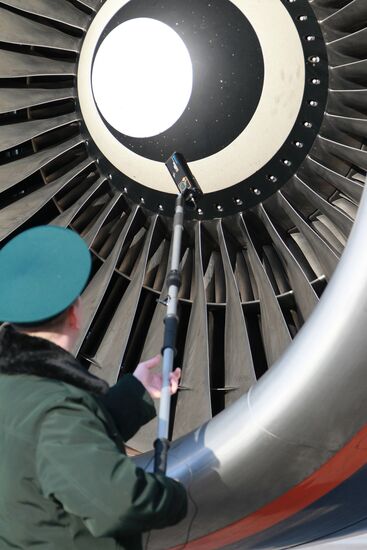 Radiation tests in aircraft and baggage at Sheremetyevo airport