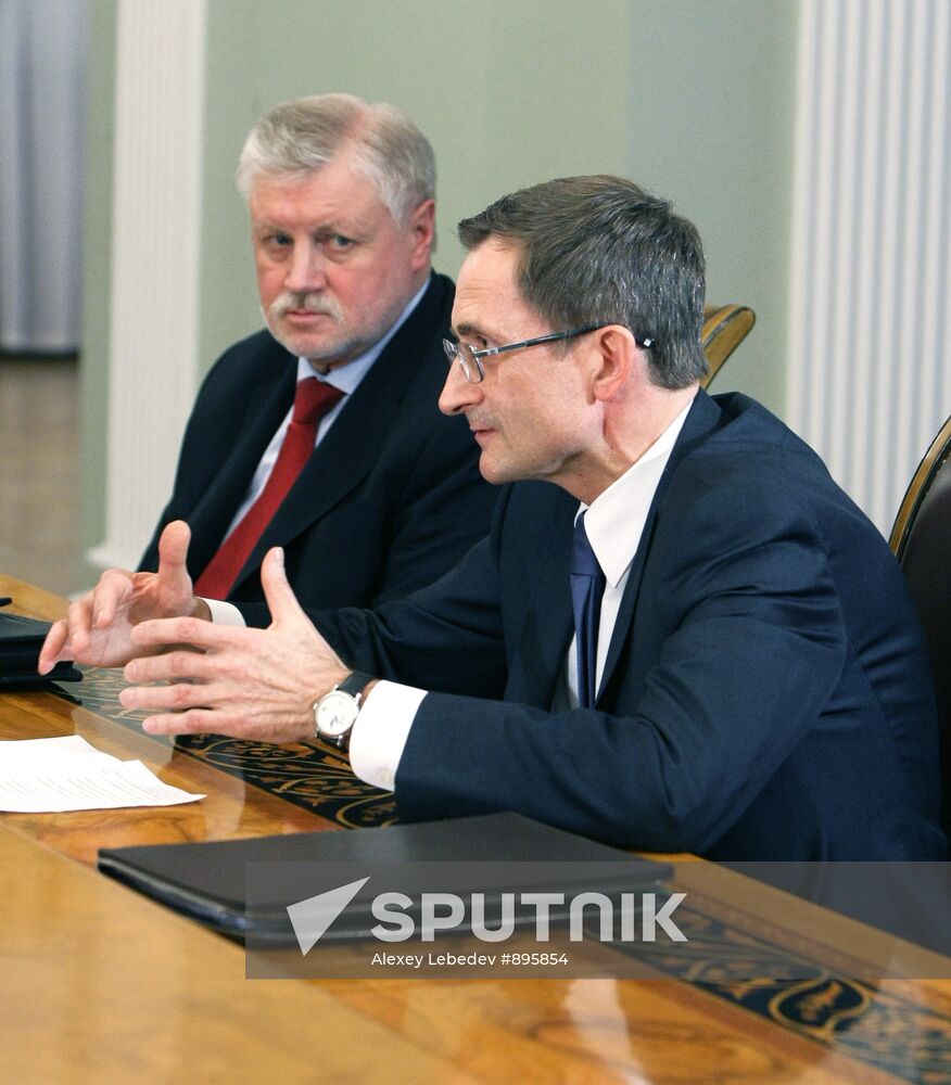 Sergei Mironov and Nikolai Levichev