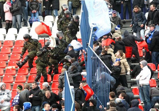 Football. Premier League. Match Volga - Dinamo