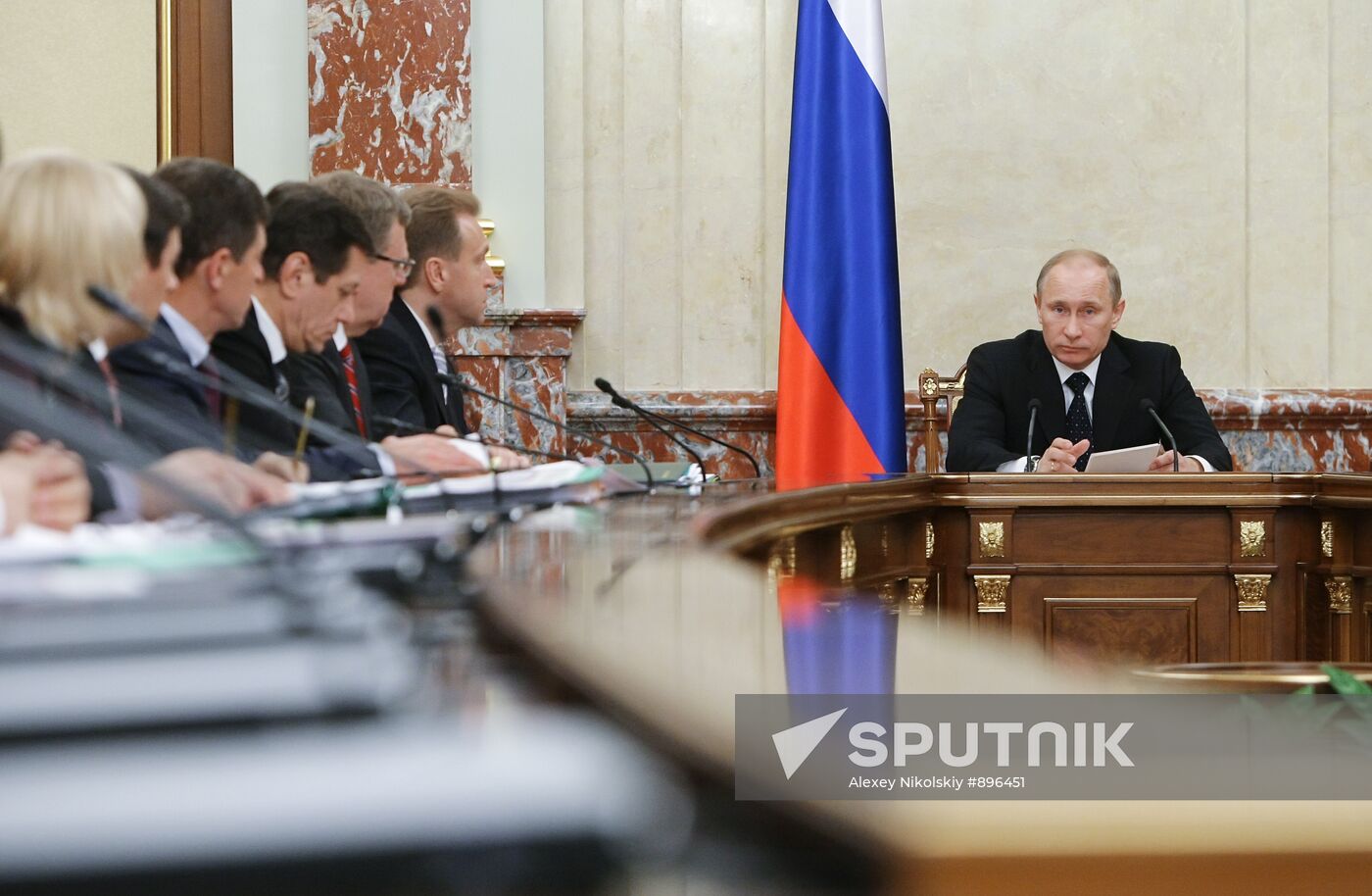 Vladimir Putin chairs government meeting in Moscow