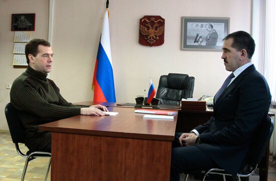 Dmitry Medvedev meets Yunus-Bek Yevkurov