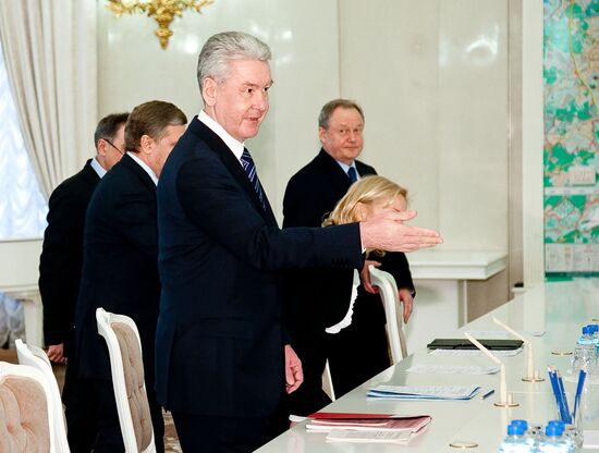 Moscow Mayor Sergei Sobyanin meets Crown Prince Philippe