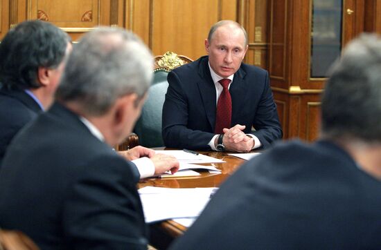 Vladimir Putin holds meeting, Government House