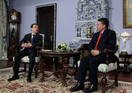 Dmitry Medvedev meeting Abdullah II