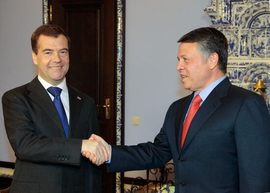 Dmitry Medvedev meeting Abdullah II