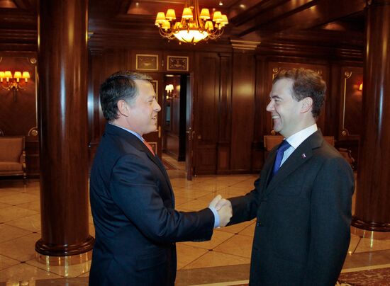 Dmitry Medvedev meeting Abdullah II