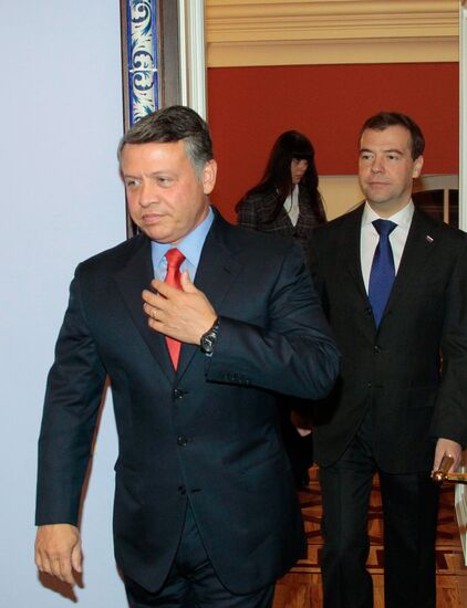 Dmitry Medvedev meeting Abdullah II