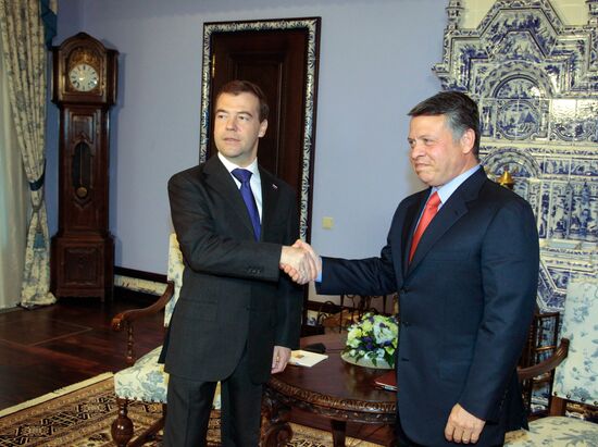 Dmitry Medvedev meeting Abdullah II