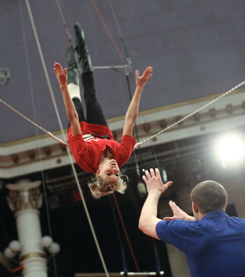 Teeter board acrobats