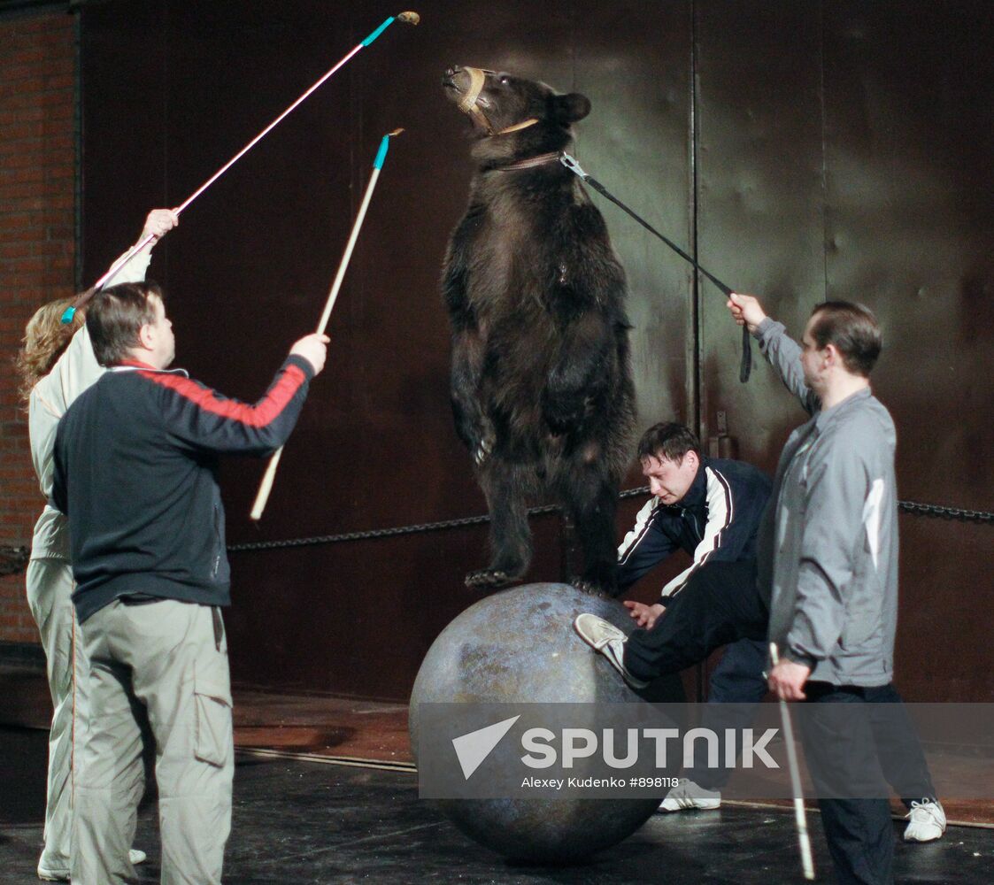 Animal tamers Olga and Viktor Kudryavtsev