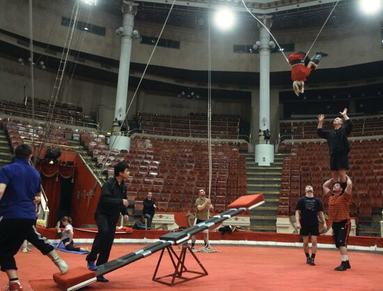 Teeter board acrobats