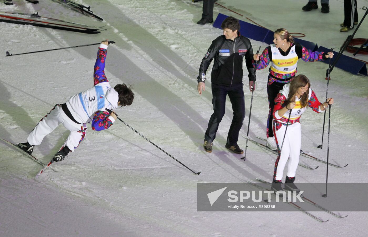 Sergei Zverev, Anna Semenovich and Svetlana Masterkova