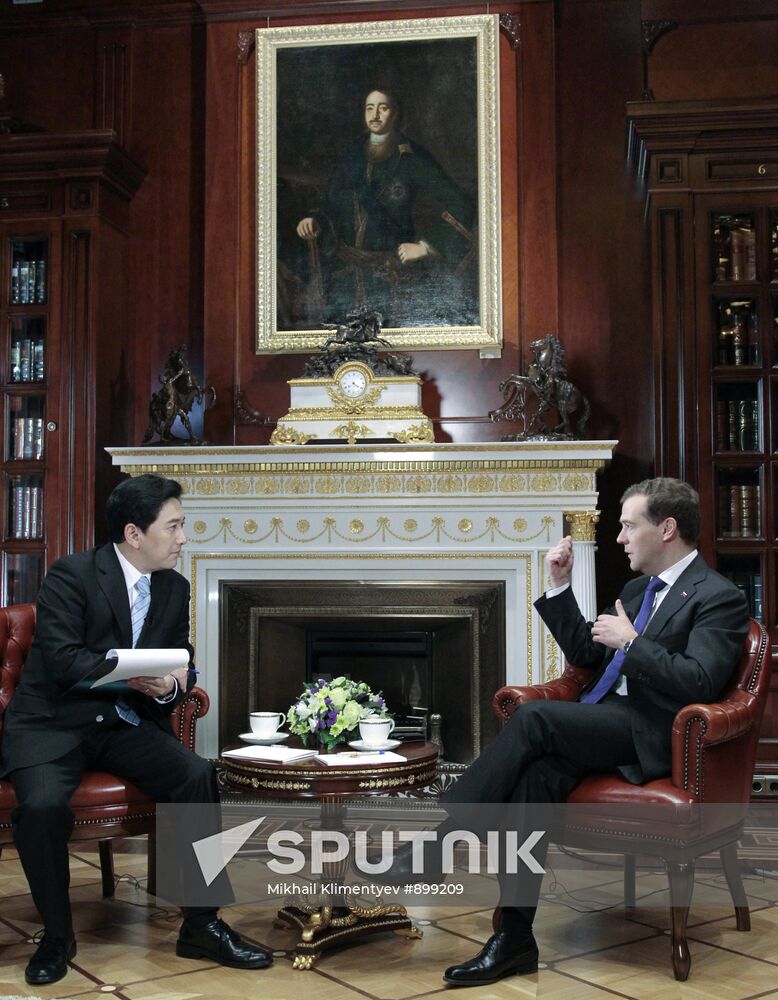 Dmitry Medvedev interviewed by CCTV