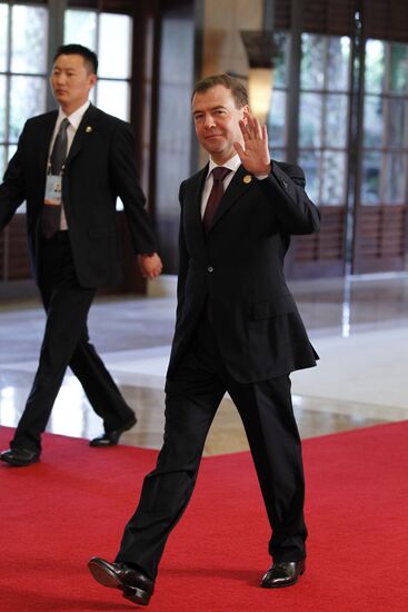 Dmitry Medvedev at BRICS Leaders Meeting in China