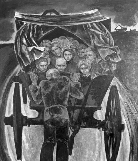 SAVITSKY PAINTING "WARTIME CHILDREN"