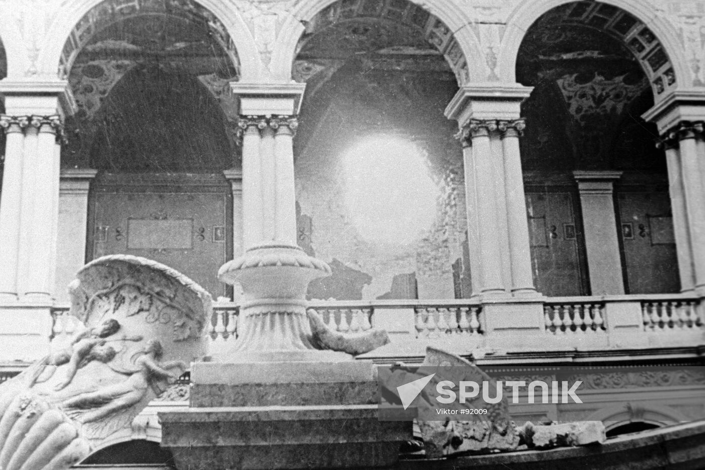 Hermitage ruins Leningrad Great Patriotic War