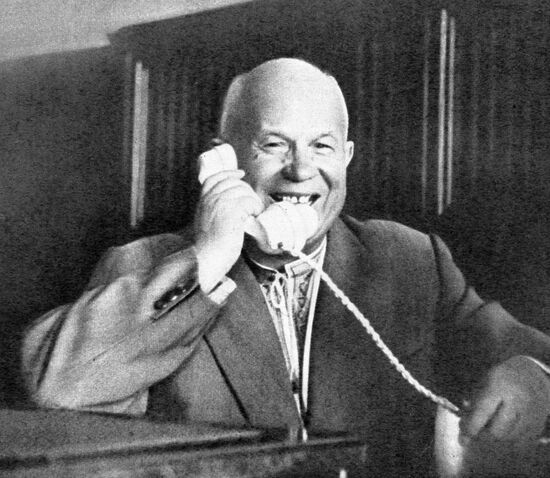 Khrushchev Gagarin telephone