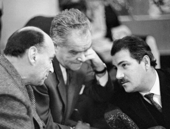 Film-makers Yuly Raizman, Mark Donskoy and Grigory Chukhrai
