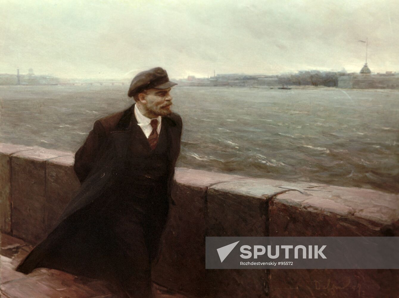 Painting "October Wind" Lenin 