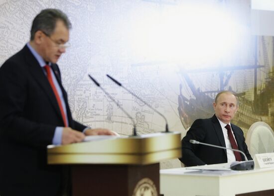 Vladimir Putin attends RGS Board of Trustees, Moscow