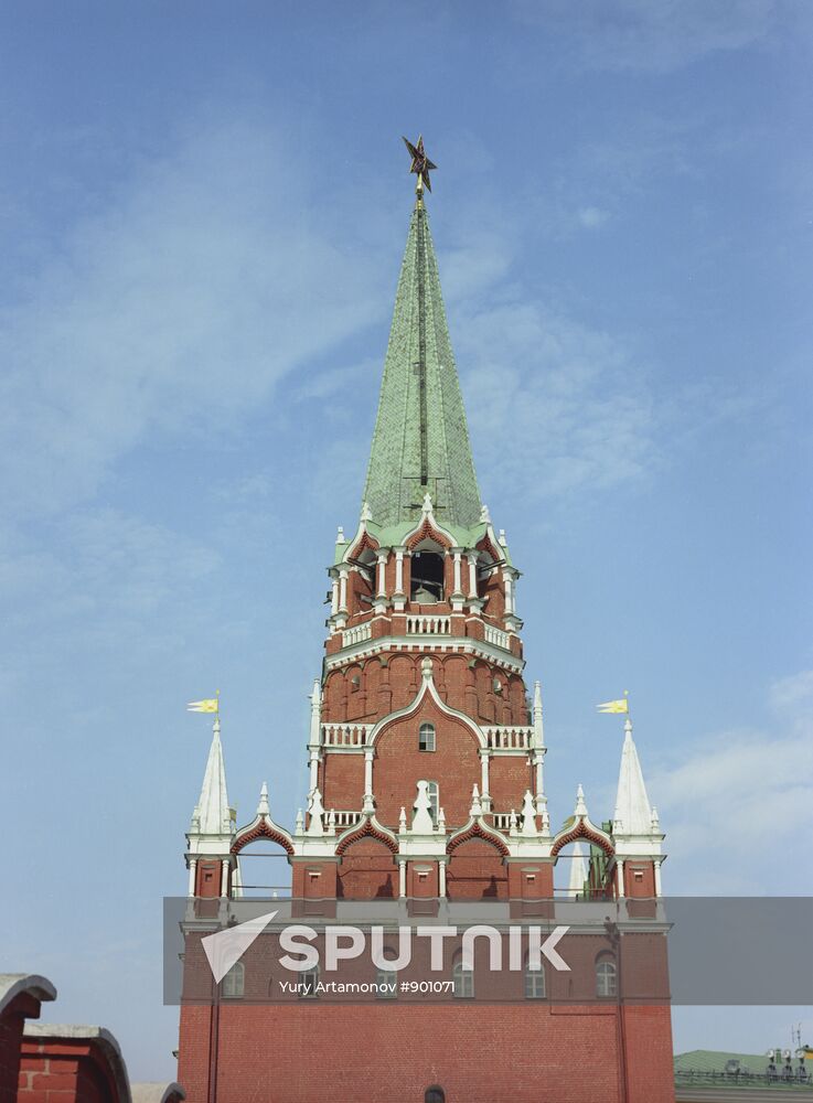 The Moscow Kremlin and its Troitskaya [Trinity] Tower