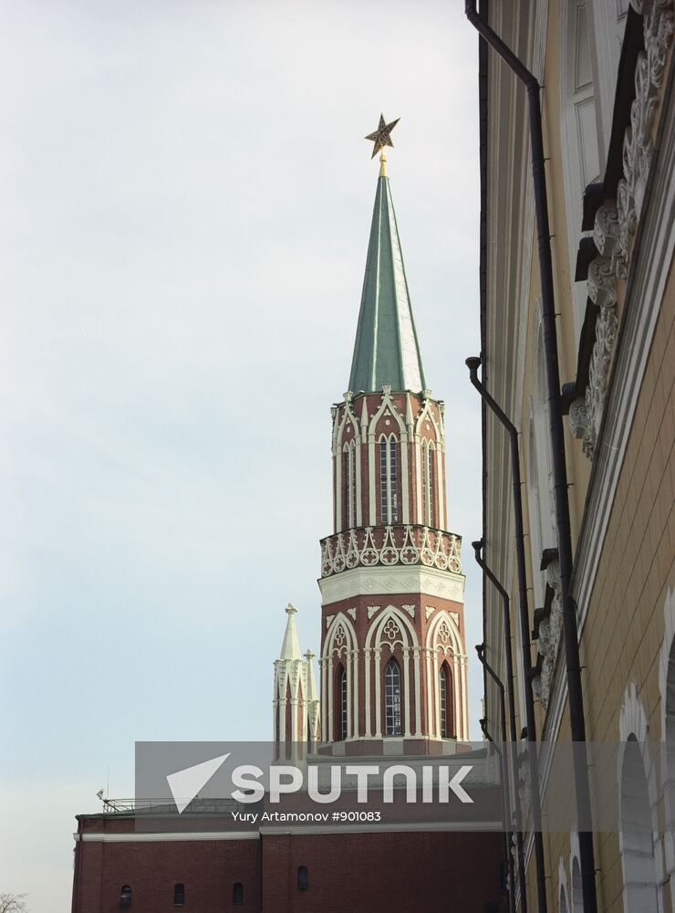 Nikolskaya Tower in Moscow Kremlin