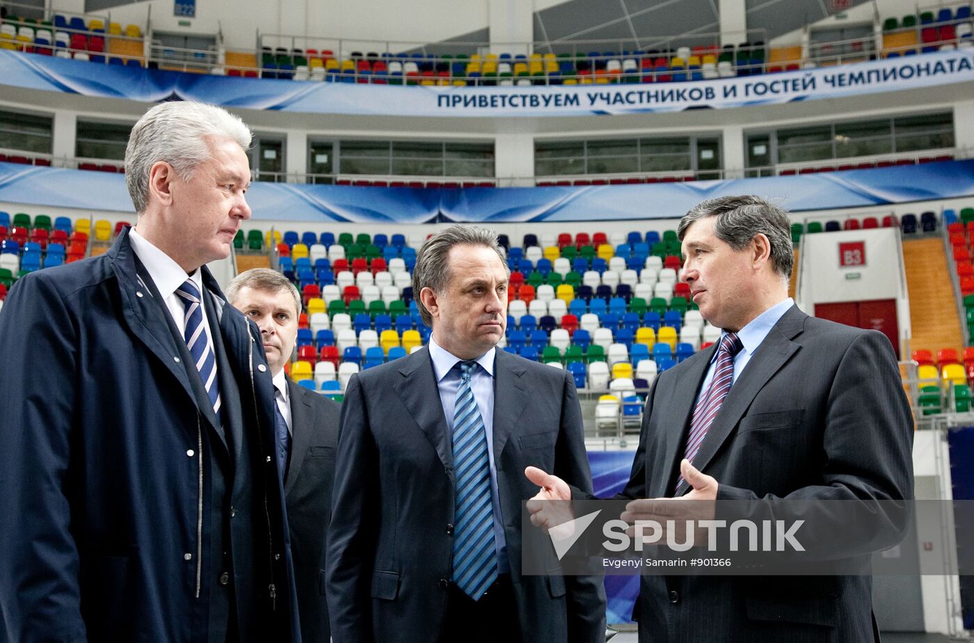Sergei Sobyanin visits Megasport Palace.
