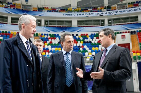 Sergei Sobyanin visits Megasport Palace.