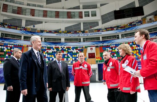 Sergei Sobyanin visits Megasport Palace.
