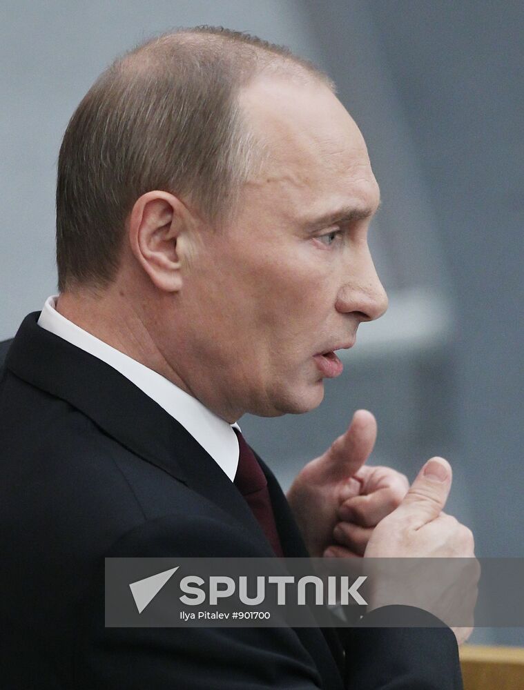Vladimir Putin makes annual address to State Duma