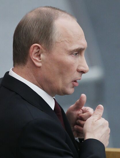 Vladimir Putin makes annual address to State Duma