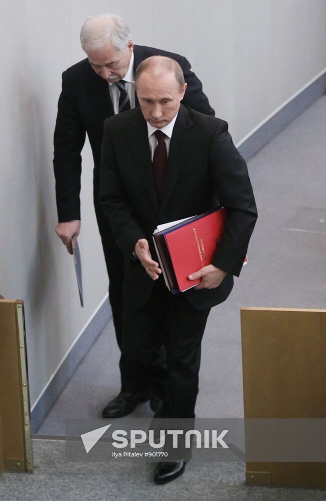 Vladimir Putin makes annual address to State Duma