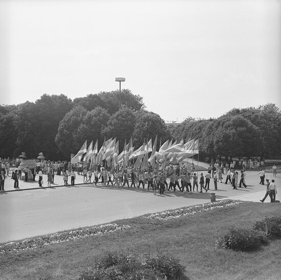 A sports festival in the Gorky Park of Culture