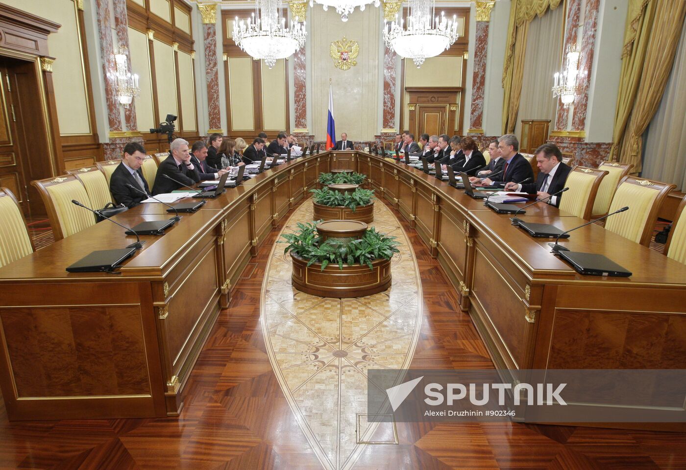 Vladimir Putin conducts Government meeting