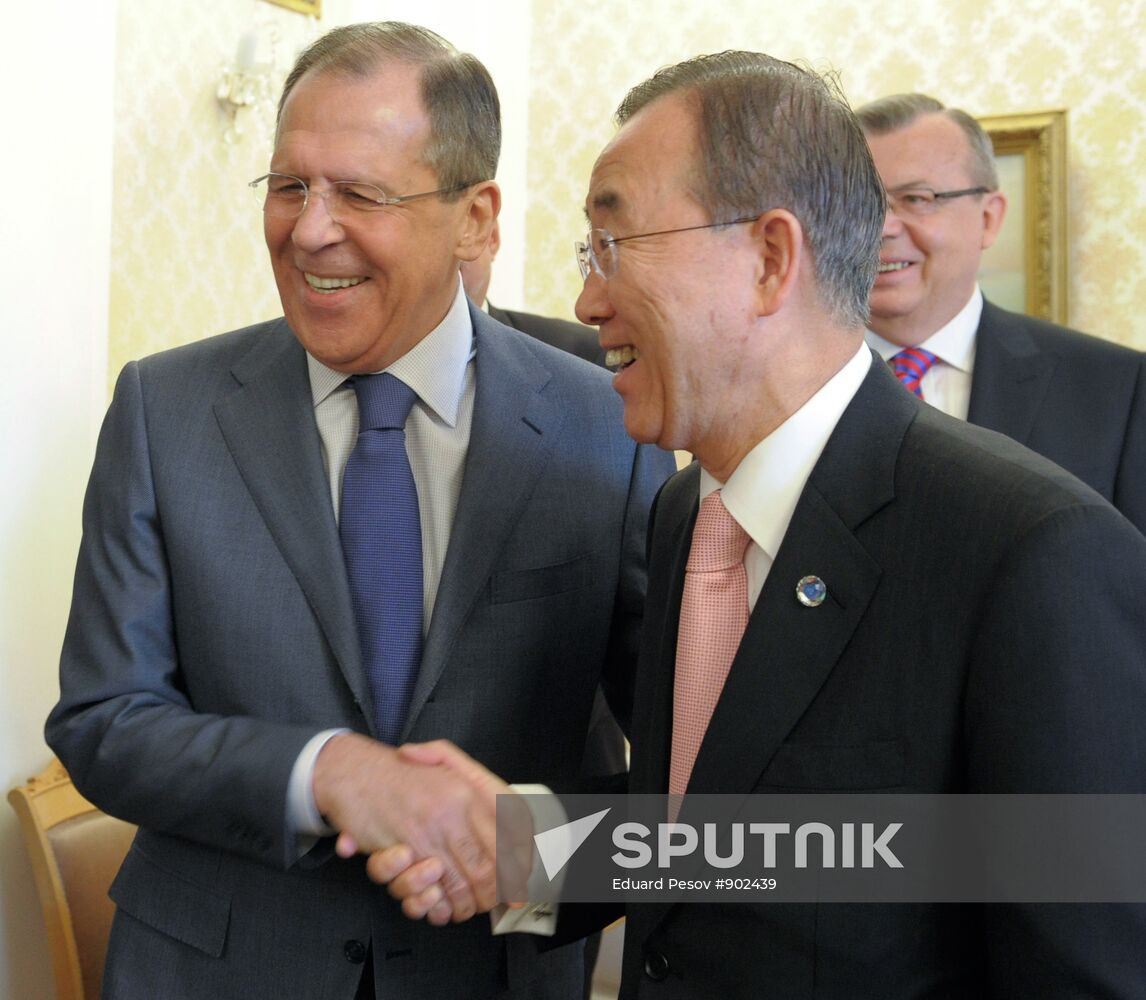 Sergei Lavrov meets Ban Ki-moon