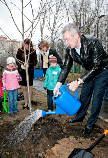 Sergei Sobyanin visits kindergarten at Ramenki District