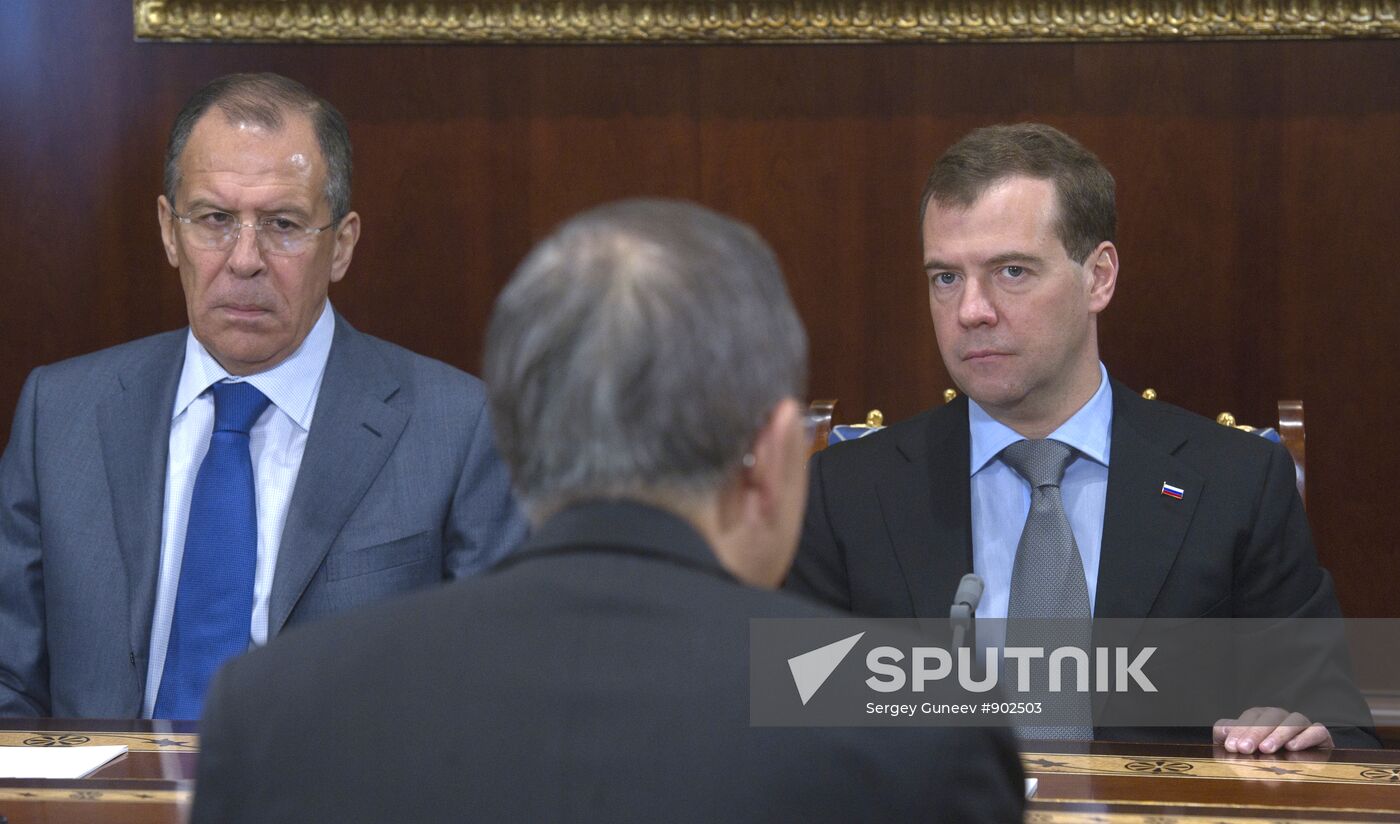 Dmitry Medvedev meets with Ban Ki-moon