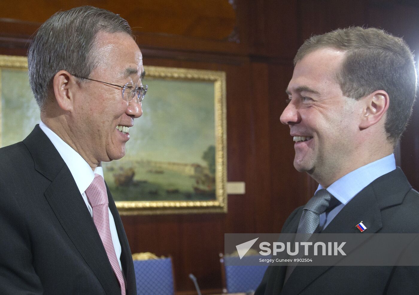 Dmitry Medvedev meets with Ban Ki-moon