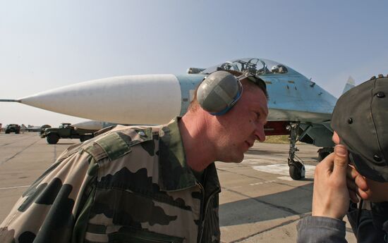 The Baltic Fleet Su-27 fighter squadron