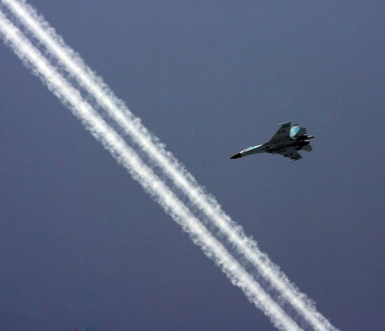The Baltic Fleet Su-27 fighter squadron