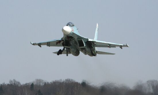 The Baltic Fleet Su-27 fighter squadron