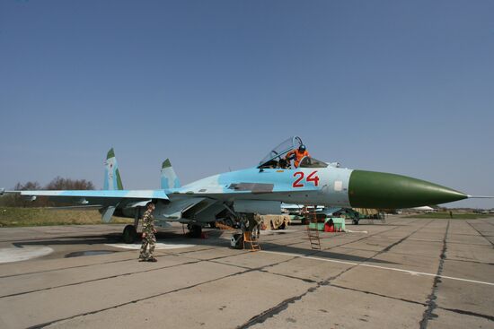 The Baltic Fleet Su-27 fighter squadron