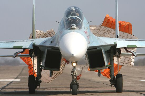 The Baltic Fleet Su-27 fighter squadron