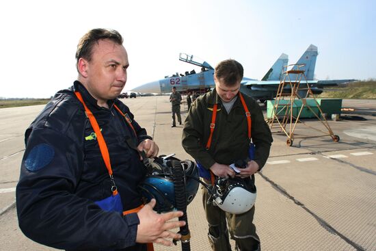 The Baltic Fleet Su-27 fighter squadron